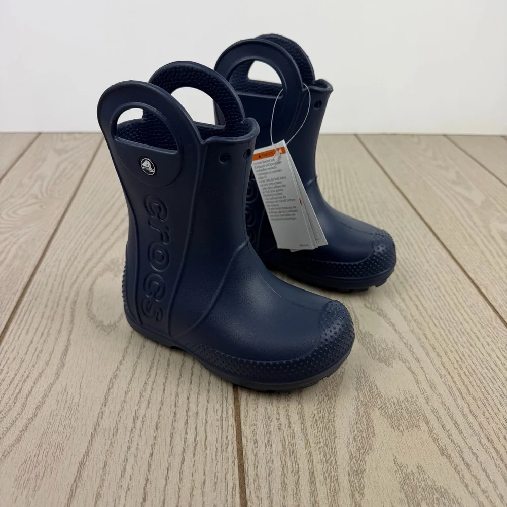 Crocs Kids’ Handle It Rain Boots c9 Navy Blue $45 Children's Shoes